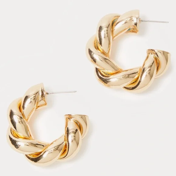 NWT Lilly Pulitzer Island Escape Earrings, gold color - Picture 3 of 6